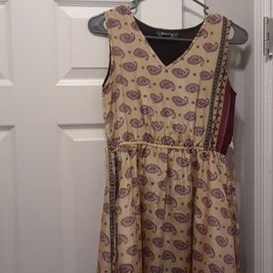 Vintage Short Sari Style Dress w/ Bow